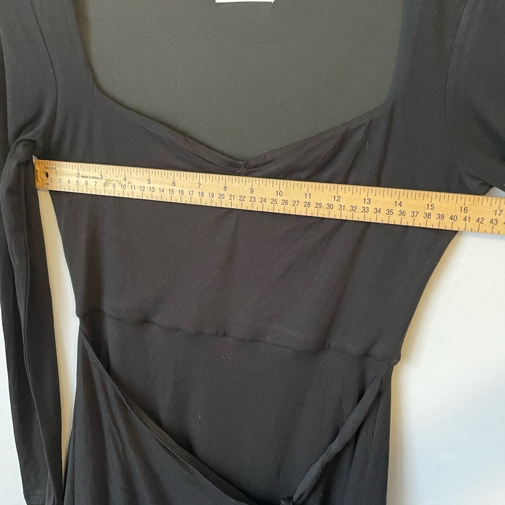 Wrap Skirt Fitted Knit Mini Dress M - Picture 13 of 13